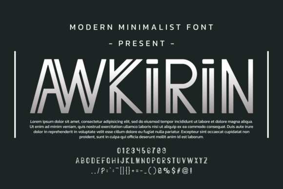 Awkirin Font: A Minimalist Display Typeface for Branding
