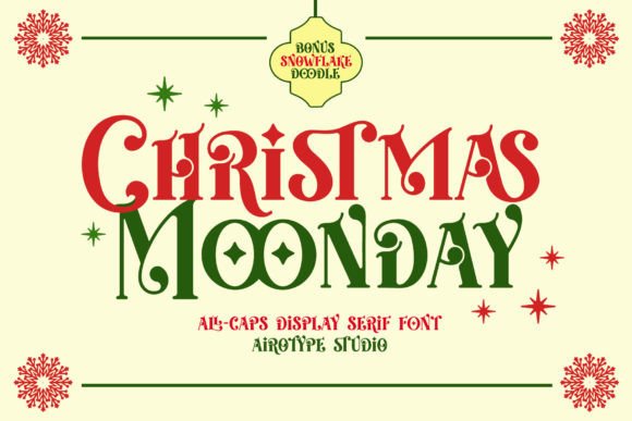Christmas Moonday Font: Elegant Display Type for Makers