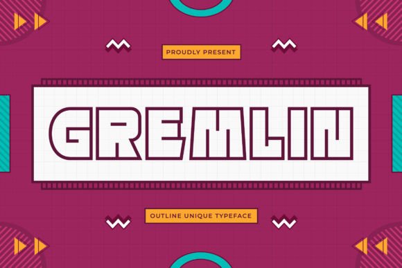 Gremlin Font: Bold Outlined Type for Makers