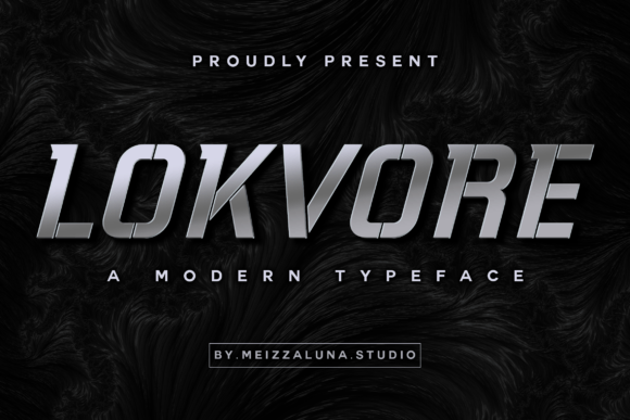 Lokvore Font: Bold Futuristic Display Type for Makers