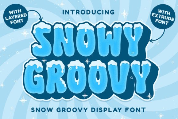 Snowy Groovy Font: Bold Winter Typography for Crafters