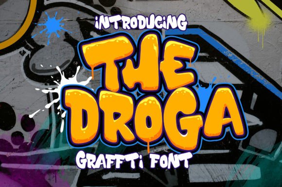 The Droga Font: Bold Graffiti Style for Editorial Design
