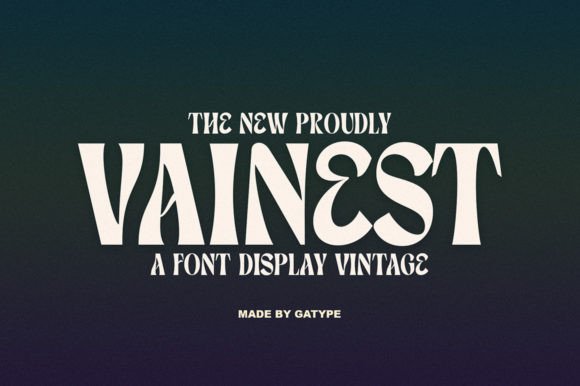Vainest Font: A Vintage Display Typeface for Makers